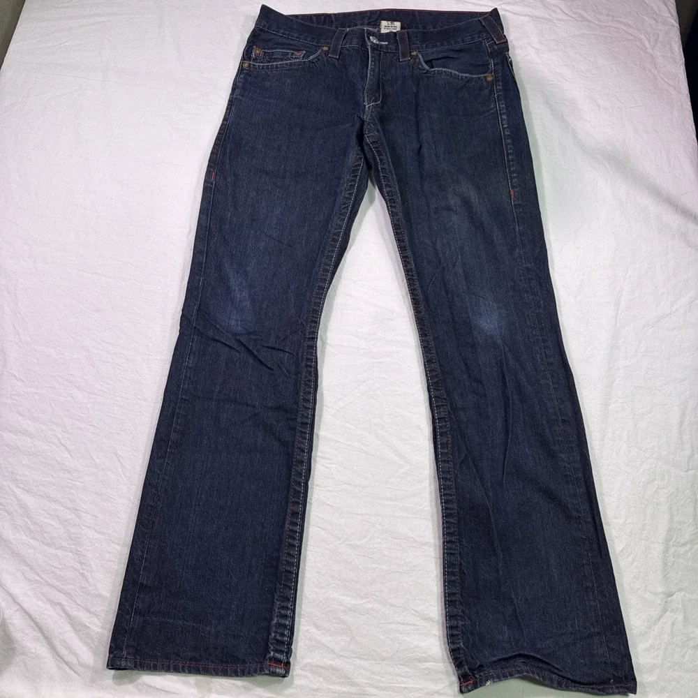True Religion jeans Men's  33 Relaxed Straight  dark wash y2k no snap or flap